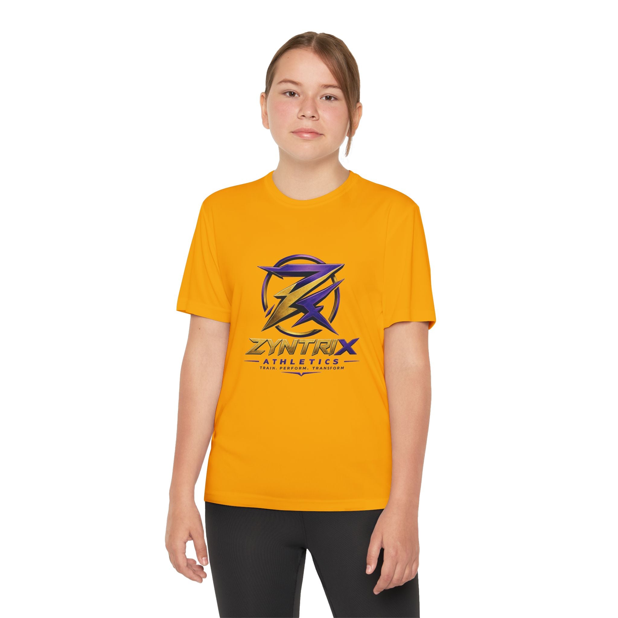 Youth Competitor Tee — Zyntrix Athletics Logo Tee (Train • Perform • Transform)