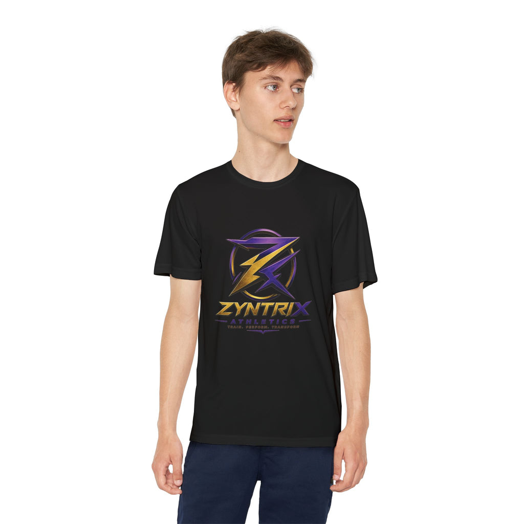 Youth Competitor Tee — Zyntrix Athletics Logo Tee (Train • Perform • Transform)