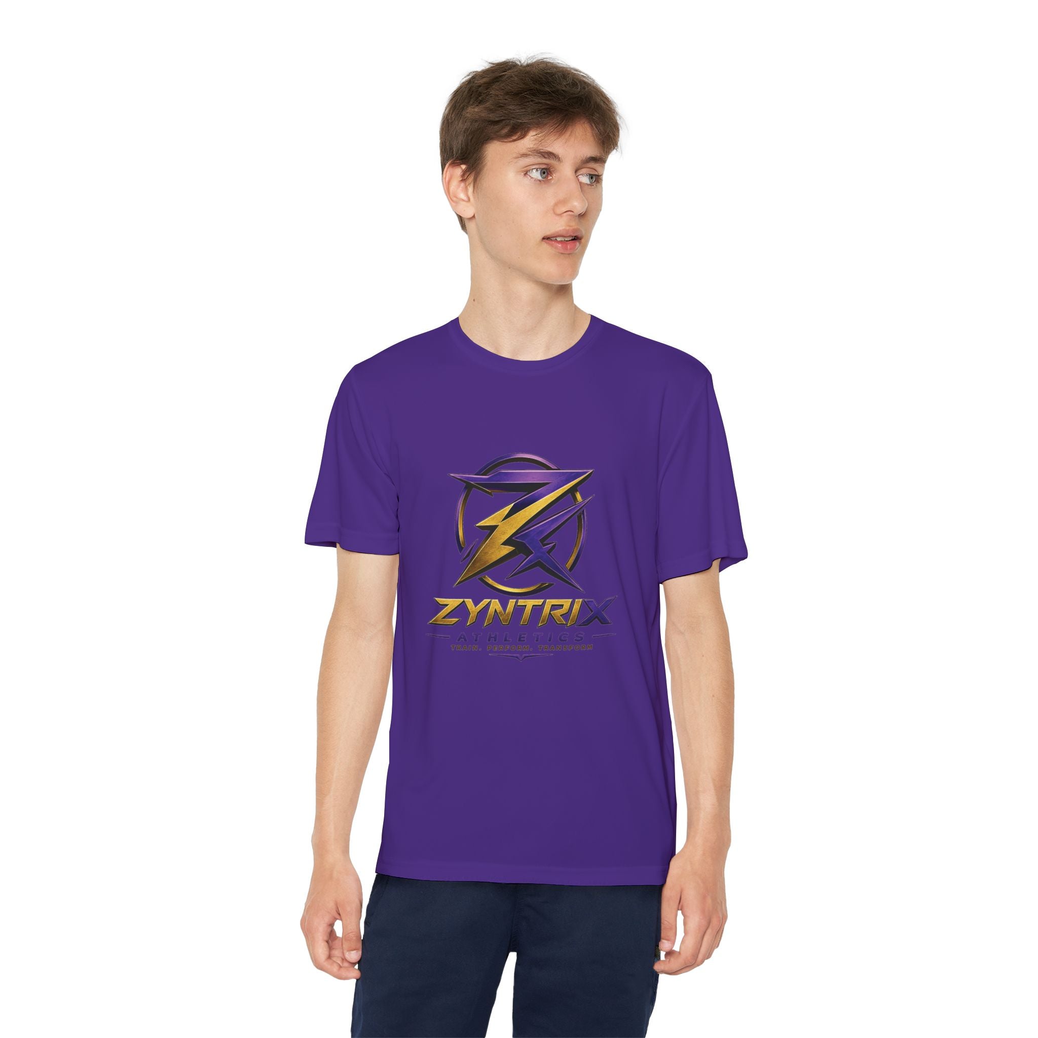 Youth Competitor Tee — Zyntrix Athletics Logo Tee (Train • Perform • Transform)