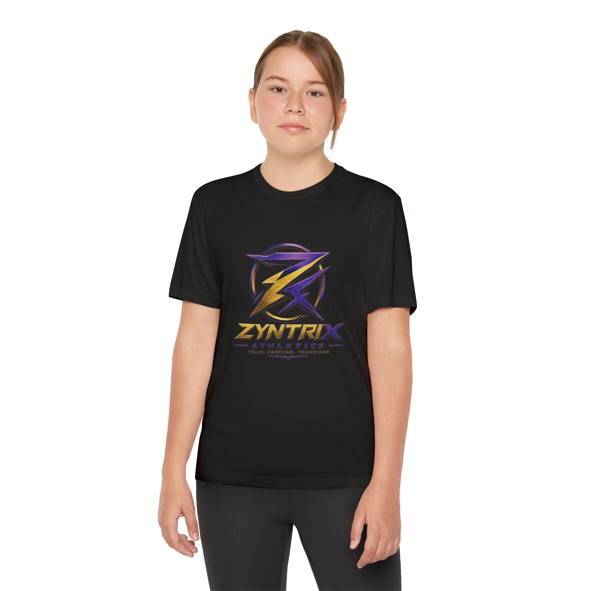 Youth Competitor Tee — Zyntrix Athletics Logo Tee (Train • Perform • Transform)