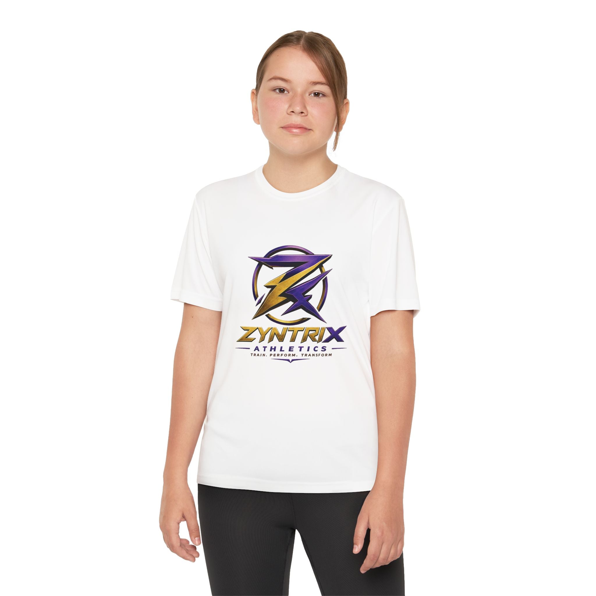 Youth Competitor Tee — Zyntrix Athletics Logo Tee (Train • Perform • Transform)