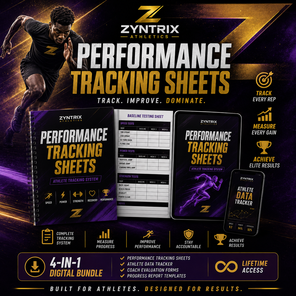 Zyntrix Athletics™ PERFORMANCE
TRACKING SHEETS